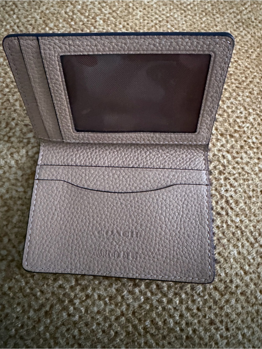 Coach Metallic Tan Pebbled Wallet with Star Motif - Picture 3 of 3